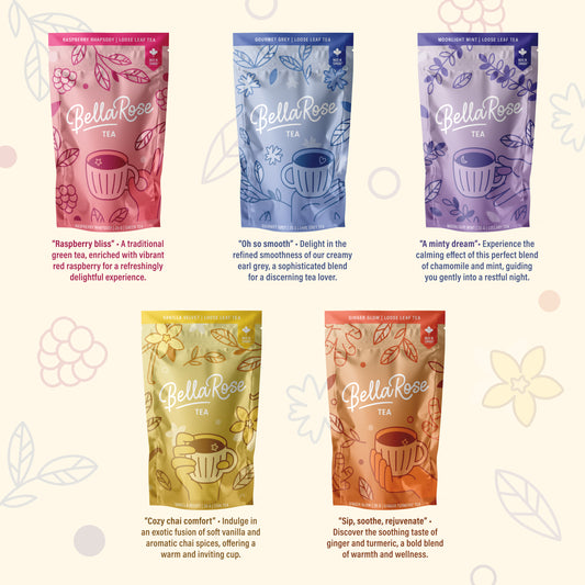 BellaRose Tea – Premium 5-Pack Gift Set